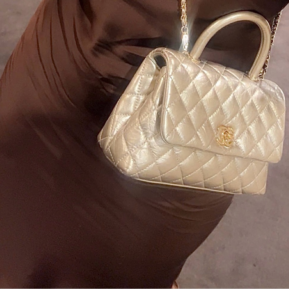 CHANEL Metallic champagne GOLD Mini Bag - Picture 5 of 7